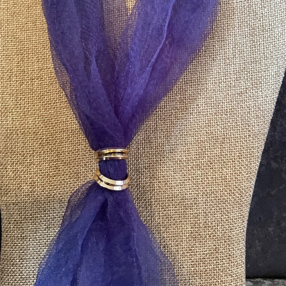 Vintage Gold Double Ring Scarf Ring - Picture 1 of 3